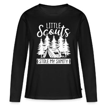 Girl Scout Leader Little Scouts stole my Sanity - Frauen Premium Bio Langarmshirt - Schwarz - Vorne - Julia (174cm)