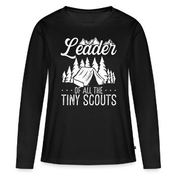 Chef scout de tous les petits scouts scouts - T-shirt manches longues Premium bio Femme - noir - Devant - Julia (174cm)