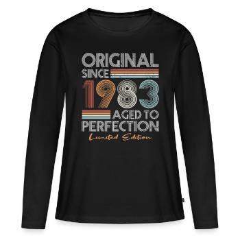 40th birthday born 1983 Original Since 1983 - Women's Premium Organic Long Sleeve Shirt - black - Front - Julia (174cm)