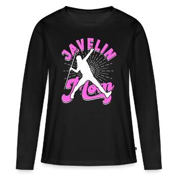 Le lancer du javelot fonctionne l’athlétisme de la mère - T-shirt manches longues Premium bio Femme - noir - Devant - Julia (174cm)