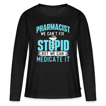 Wir können es behandeln - Apotheker Pharmacy Technicia - Frauen Premium Bio Langarmshirt - Schwarz - Vorne - Julia (174cm)