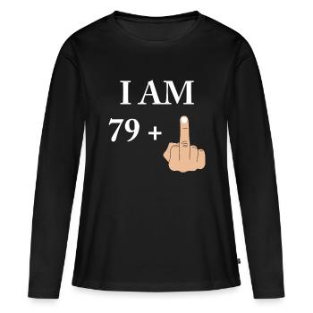 J'ai 79 ans plus 1 drôle de 80e anniversaire 1940 1941 - T-shirt manches longues Premium bio Femme - noir - Devant - Julia (174cm)
