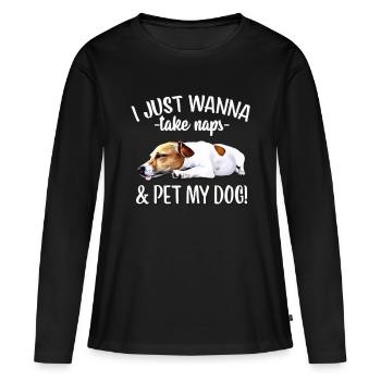 Jack Russell - Women's Premium Organic Long Sleeve Shirt - black - Front - Julia (174cm)