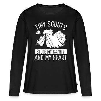Boy Scout Leader Tiny Scouts stoly my Sanity - Frauen Premium Bio Langarmshirt - Schwarz - Vorne - Julia (174cm)