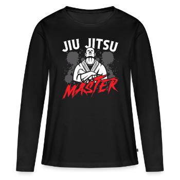 Jiu Jitsu Master Jujutsu Arts Martiaux Kampfkunst - T-shirt manches longues Premium bio Femme - noir - Devant - Julia (174cm)