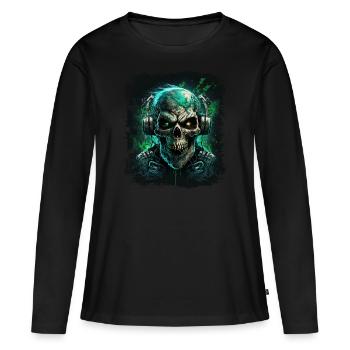 Heavy Metal Zombie - T-shirt manches longues Premium bio Femme - noir - Devant - Julia (174cm)