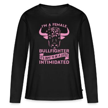Tauromachie Je suis une torero Clown de rodéo - T-shirt manches longues Premium bio Femme - noir - Devant - Julia (174cm)