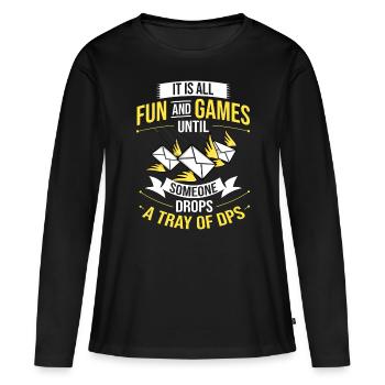 Postdienst Mailman US Postman Workerofficefun - Frauen Premium Bio Langarmshirt - Schwarz - Vorne - Julia (174cm)