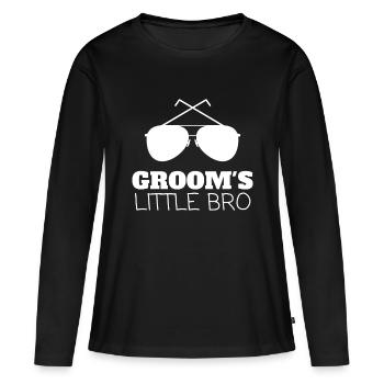 Frère du marié Cadeaux pour mariage Famille Groo - T-shirt manches longues Premium bio Femme - noir - Devant - Julia (174cm)