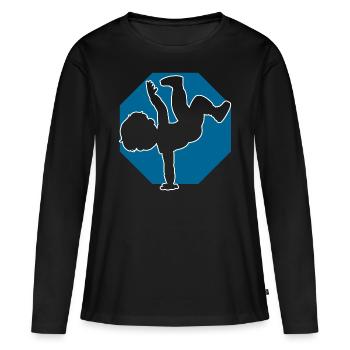 Breakdancer Junge Breakdancing - Frauen Premium Bio Langarmshirt - Schwarz - Vorne - Julia (174cm)