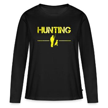 Hunt - Women's Premium Organic Long Sleeve Shirt - black - Front - Julia (174cm)