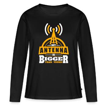 Ham Radio My Antenna Is Bigger Channel Radio Tower - Women's Premium Organic Long Sleeve Shirt - black - Front - Julia (174cm)