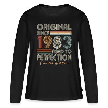 40th birthday born 1983 Original Since 1983 - Women's Premium Organic Long Sleeve Shirt - black - Front - Julia (174cm)