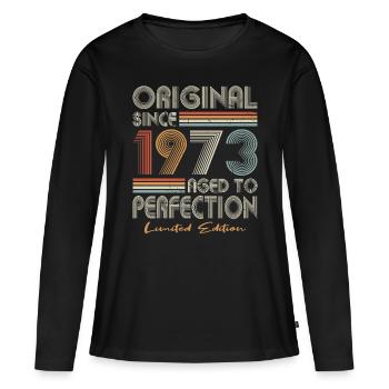 50th birthday born 1973 Original Since 1973 - Women's Premium Organic Long Sleeve Shirt - black - Front - Julia (174cm)
