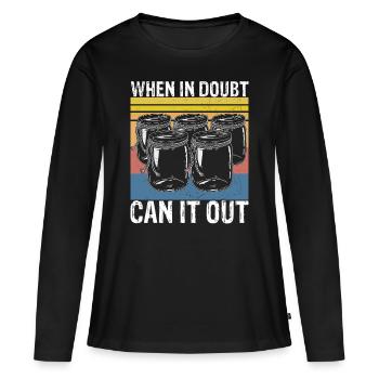 Homesteading Canning Season Homegrown Food - Frauen Premium Bio Langarmshirt - Schwarz - Vorne - Julia (174cm)