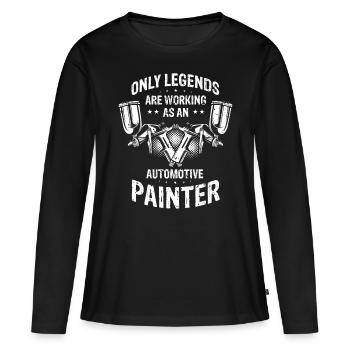 Automotive Car Painter Vehicle Sprayer Automotive - Women's Premium Organic Long Sleeve Shirt - black - Front - Julia (174cm)