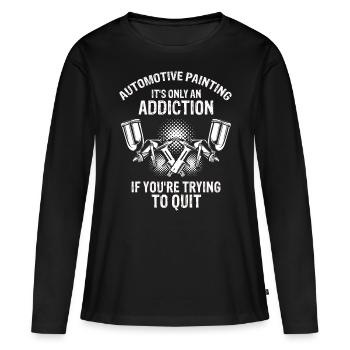 Automotive Car Painter Vehicle Painting Sprayer - Women's Premium Organic Long Sleeve Shirt - black - Front - Julia (174cm)