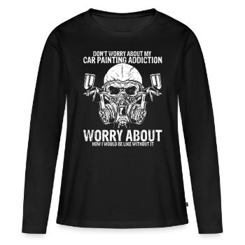Car Painter Vehicle Sprayer Car Painting - Women's Premium Organic Long Sleeve Shirt - black - Front - Julia (174cm)