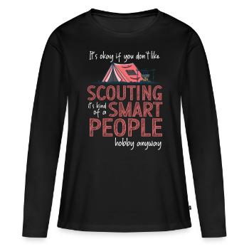Group Smart People Hobby Girl Scout Leader Scouts - Women's Premium Organic Long Sleeve Shirt - black - Front - Julia (174cm)