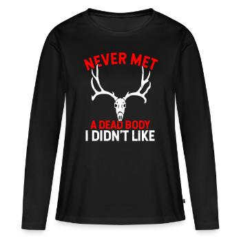 Taxidermiste Collecter les cadavres Taxidermie fluide - T-shirt manches longues Premium bio Femme - noir - Devant - Julia (174cm)