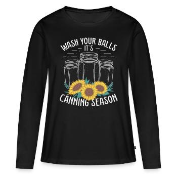 Homesteading Lavez vos boules pendant la saison de mise en conserveHom - T-shirt manches longues Premium bio Femme - noir - Devant - Julia (174cm)