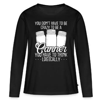 Conserverie des aliments en conserve Homestead Saison de mise en conserve - T-shirt manches longues Premium bio Femme - noir - Devant - Julia (174cm)
