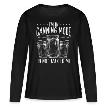 Homesteading Season Canning Mode Food Perserve - Frauen Premium Bio Langarmshirt - Schwarz - Vorne - Julia (174cm)