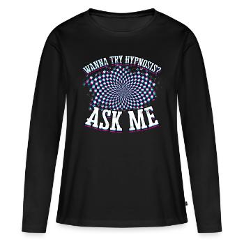 hypnose hypnotisch hypnotisieren hypnotiseur gesch - Frauen Premium Bio Langarmshirt - Schwarz - Vorne - Julia (174cm)