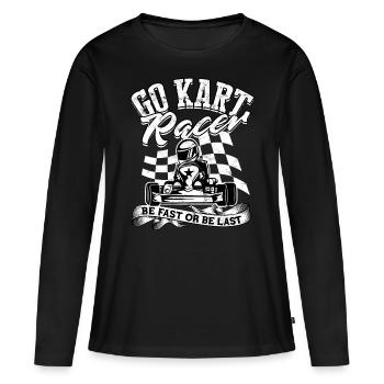 Kart conduite de kart pilotes de course Pilotes de course - T-shirt manches longues Premium bio Femme - noir - Devant - Julia (174cm)