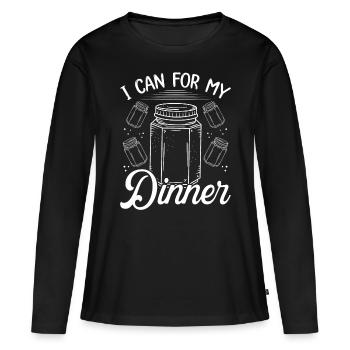 Canning Season Homestead Je peux pour mon dîner Nourriture - T-shirt manches longues Premium bio Femme - noir - Devant - Julia (174cm)