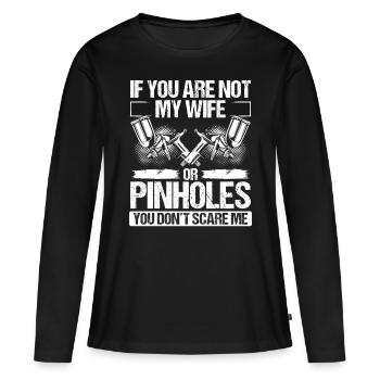 Automotive Car Painter Wife Vehicle Sprayer - Women's Premium Organic Long Sleeve Shirt - black - Front - Julia (174cm)