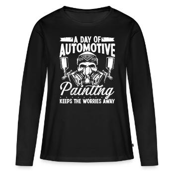 Peinture de voiture automobile Détaillant de voiture de véhicule - T-shirt manches longues Premium bio Femme - noir - Devant - Julia (174cm)