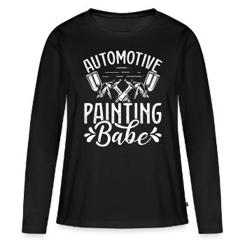 Automobile Voiture Femmes Détaillant de voiture Pulvérisateur de véhicule - T-shirt manches longues Premium bio Femme - noir - Devant - Julia (174cm)