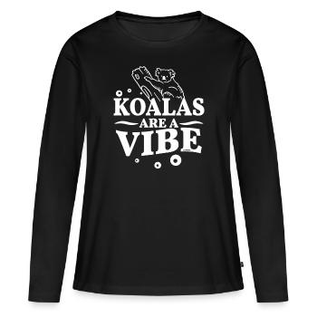Koalaliebhaber Geschenkidee - Frauen Premium Bio Langarmshirt - Schwarz - Vorne - Julia (174cm)