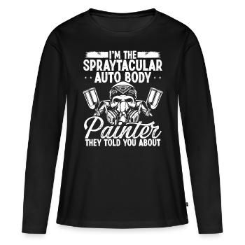 Automotive Car Vehicle Sprayer Car Detailer - Women's Premium Organic Long Sleeve Shirt - black - Front - Julia (174cm)