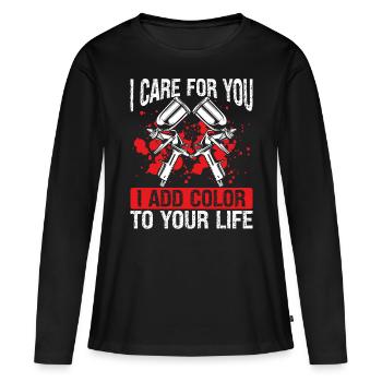 Automotive Car Painting Add Color to Life Vehicle - Women's Premium Organic Long Sleeve Shirt - black - Front - Julia (174cm)