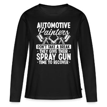 Automotive Car Painting Detailer Spraygun Vehicle - Women's Premium Organic Long Sleeve Shirt - black - Front - Julia (174cm)