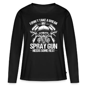 Automotive Car Painting Spraygun Detailer Vehicle - Women's Premium Organic Long Sleeve Shirt - black - Front - Julia (174cm)