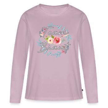 Team Braut JGA T-Shirts Damen Poltern Frauen - Frauen Premium Bio Langarmshirt - Altrosa - Vorne - Julia (174cm)