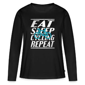 Alimentation Vélo de couchage - T-shirt manches longues Premium bio Femme - noir - Devant - Julia (174cm)