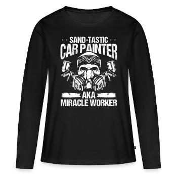Automotive Car Painting Miracle Worker Vehicle - Women's Premium Organic Long Sleeve Shirt - black - Front - Julia (174cm)