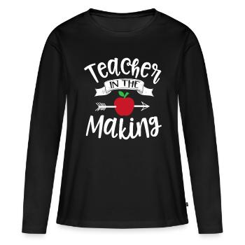 Teacher In The Making Training Student Educator Sc - Frauen Premium Bio Langarmshirt - Schwarz - Vorne - Julia (174cm)