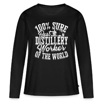 schnaps whiskey brennen schnapsbrenner geschenkide - Frauen Premium Bio Langarmshirt - Schwarz - Vorne - Julia (174cm)
