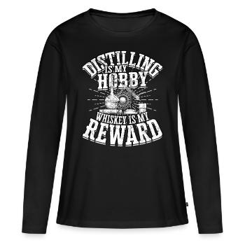 schnaps whiskey brennen schnapsbrenner geschenkide - Frauen Premium Bio Langarmshirt - Schwarz - Vorne - Julia (174cm)