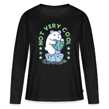 Global Warming Not Very Cool Environment Science - Frauen Premium Bio Langarmshirt - Schwarz - Vorne - Julia (174cm)