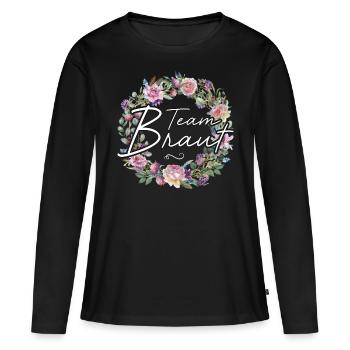 JGA Frauen T-Shirts Junggesellinnenabschied Damen - Frauen Premium Bio Langarmshirt - Schwarz - Vorne - Julia (174cm)