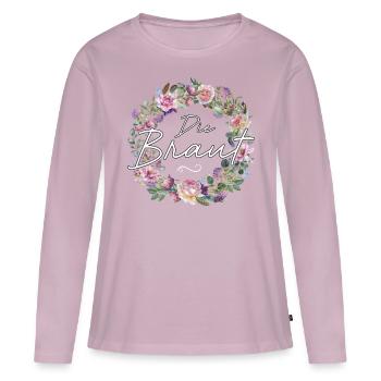 T-Shirt Braut Kostüm JGA Frauen Poltern - Frauen Premium Bio Langarmshirt - Altrosa - Vorne - Julia (174cm)