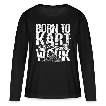 Kart conduite de kart pilotes de course Pilotes de course - T-shirt manches longues Premium bio Femme - noir - Devant - Julia (174cm)