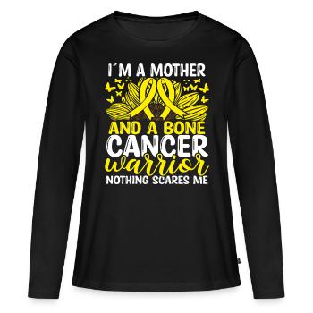 Cancer des os Mois du ruban Mouvement Maman Mère - T-shirt manches longues Premium bio Femme - noir - Devant - Julia (174cm)