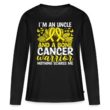 Cancer des os Mois du ruban Mouvement Oncle - T-shirt manches longues Premium bio Femme - noir - Devant - Julia (174cm)